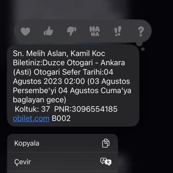 Kamil Koç Turizm İnsan Yerine Koymuyor