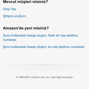 Amazon Hesabıma Giriş Yapamıyorum