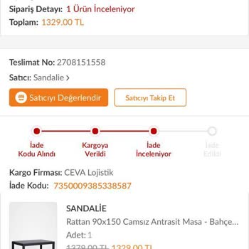 CEVA Logistics Ürün İadesinde Sorun Yaşadım
