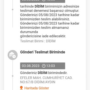 MNG Kargo Didim Şubesi Teslimat Problemi