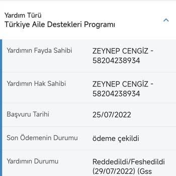 Aile ve Sosyal Hizmetler Bakanlığı Sosyal Yardim Parası