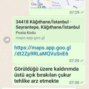 İBB - İstanbul Büyükşehir Belediyesi Üstü Açık Kalan Çukura Belediyenin Duyarsızlığı
