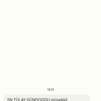 GMZ Hukuk Bilgim Dışında Gelen Mesaj
