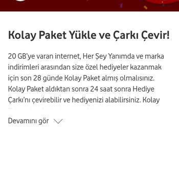 Vodafone Hediye Çarkı Sorunu