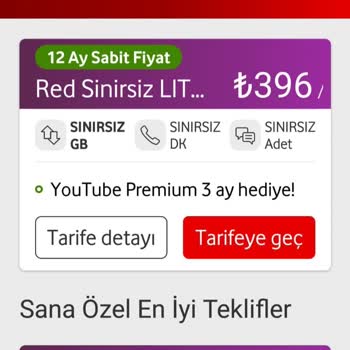 Vodafone Aynı Tarifeyi Fahiş Fiyattan Sunuyor