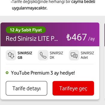 Vodafone Aynı Tarifeyi Fahiş Fiyattan Sunuyor
