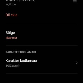 Realme 6i Dai Karakterleri Desteği Hatası