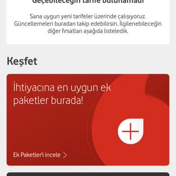 Vodafone Yanımda Da Teklif Sunulmuyor