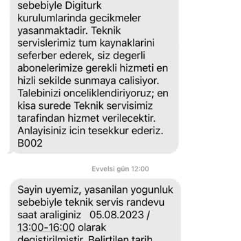 Digiturk Randevu Vermesine Rağmen Kuruluma Gelmiyor