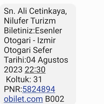 Nilüfer Turizm Den Şikayetçiyim Gereğinin Yapılmasının Arz Ederim