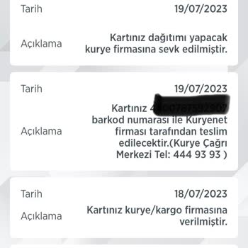 Ziraat Kartımın Yenisi Kuryenet Tarafından Hala Elime Ulaştırılmadı