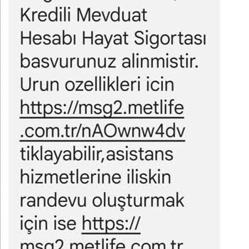 Metlife Kredili Mevduat Hesabı Sigortası İptali