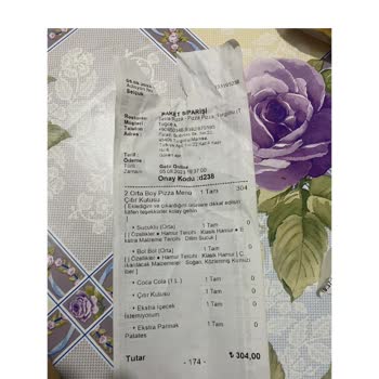 Manisa Turgutlu Terra Pizza Şikayet Var