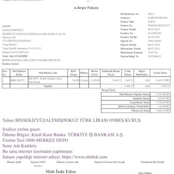 ebebek Paramı Geri İstiyorum.