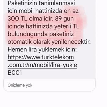 TT Mobil Faturasız Hesabımda Ücret Olduğu Halde Paketimi Aktif Etmedi!