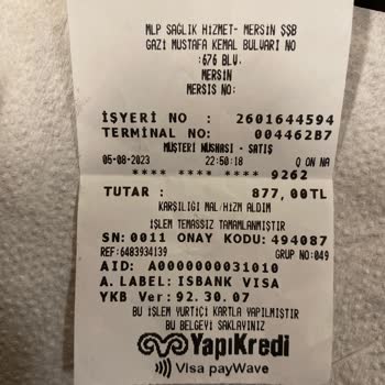 VM Medical Park Mersin Acil Vakadan 877 TL Ücret Tahsilatı Hakkında