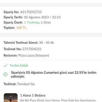 Trendyol Yemek Yanlış Adrese Teslimat