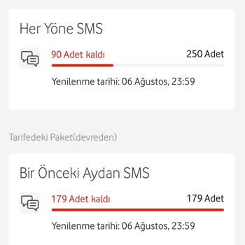 Vodafone Sonraki Aya Devretme Özelliği Var Ama Devredenden Başlamıyor