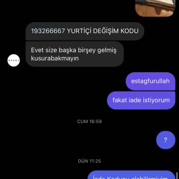 Nushi.tr (Instagram) Nushi.tr 'nin Yanlış Ürün Gönderip İade Almaması