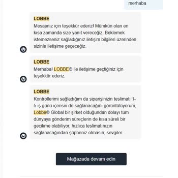 Lobbe.com.tr Sipariş Göndermemesi Ve Saçmalığı