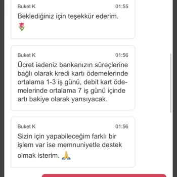 Yemeksepeti Ücret İadesini 1-3 Gün İçinde Yapıyormuş.
