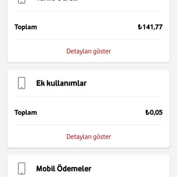 Vodafone Yüksek Fatura Yansıtma