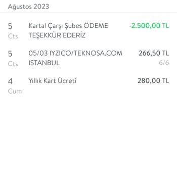 TEB Kart Yıllık Aidat