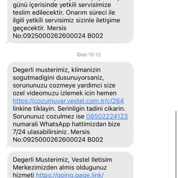 Vestel Klima Arızası