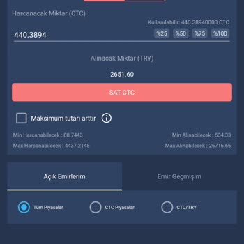 Bitexen CTC Coini Satamıyorum!