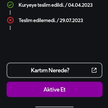 Papara Rose Kartım Teslim Edilemedi