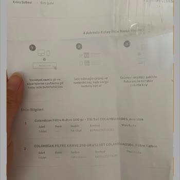 Trendyol'dan Yanlış Ve Eksik Ürün Gönderen Shoptanbultr.com