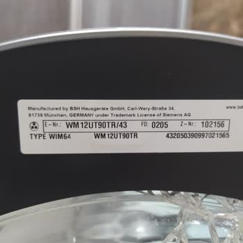 Siemens Çamaşır Makinesi Kapak Camı Kendiliğinden Patladı