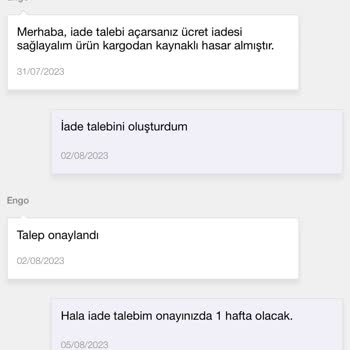 N11 Engo Adlı Satıcı Hasarlı Ürün Göndermesi Ve Parayı İade Etmemesi