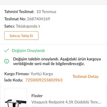 Trendyol Hatalı Ürün Gelmesi