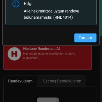 MHRS (Merkezi Hekim Randevu Sistemi) Aile Hekimine Randevu Alamamak!