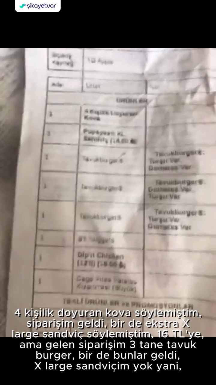 Popeyes Yemek Söylemiştim Eksik Burger Çıktı, Ekstra Bir De 16 TL Ödedim! videonun kapak resmi