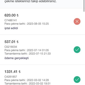 Gardrops Para Çekme İsteğimi İptal Etti Param Hiçbir Hesapta Yok