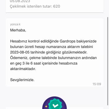 Gardrops Para Çekme İsteğimi İptal Etti Param Hiçbir Hesapta Yok