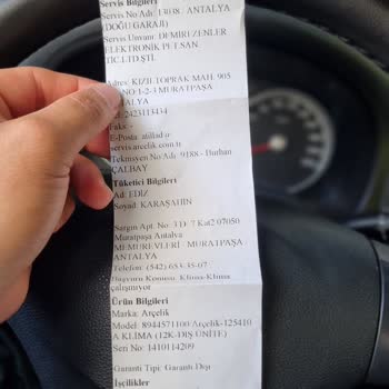 Arçelik Klima Servisinin İlgilenmesi