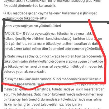 Zincirwear İade Hakkımı Kullanamıyorum