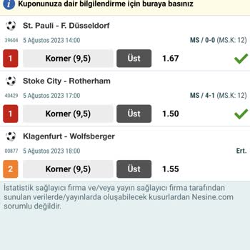 Nesine Ertelenen Kupon Yaymadı