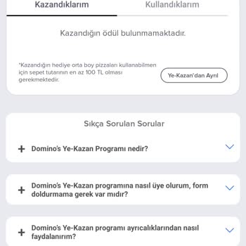 Domino's Pizza Kullanmamış Olduğum Ye Kazan Pizza Sıkıntısı