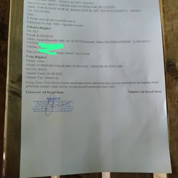 Carrefour SA Hasarlı Dolap Gönderimi Ve Olumsuz İade Ve Değişim İle Sonuçlanması