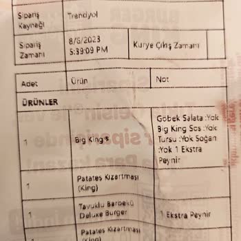 Burger King! Antares! Yanlış Sipariş.