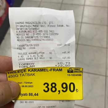 Hakmar Gıda Kasa Farklı Görünüyor Etiket Başka