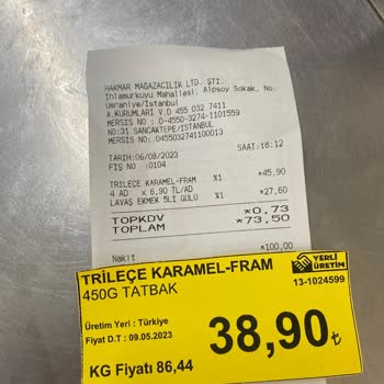 Hakmar Gıda Kasa Farklı Görünüyor Etiket Başka