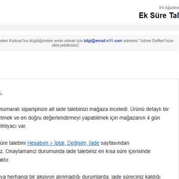 N11-Altınyıldız Firmasından Alınan Ürünlerin Sendeo Kargosuyla Gelmedi