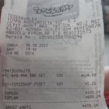 Barbie Toyz Shop Etiket Fiyatı Ve Kasa Fiyatı Farkı