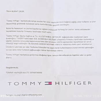 Tomy Hilfiger Optimum İstanbul Mağazası Hakkındaki Şikayetim