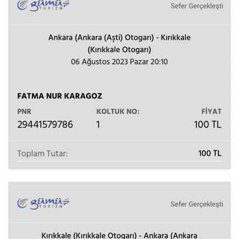 Gümüş Turizm Bileti Kafalarına Göre Değiştirmeleri